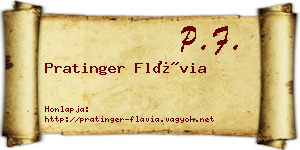Pratinger Flávia névjegykártya